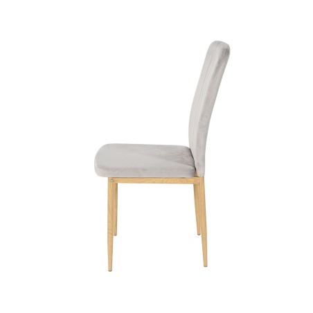 Silla Comedor Salma Tela Velvet Gris