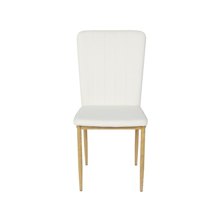 Silla Comedor Salma Símil Piel Blanca