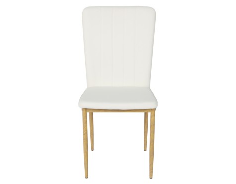 Silla Comedor Salma Símil Piel Blanca