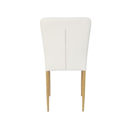 Silla Comedor Salma Símil Piel Blanca