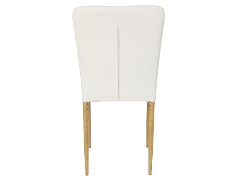 Silla Comedor Salma Símil Piel Blanca