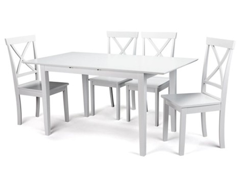 Pack 2 Sillas Comedor Lisa Madera Blanca