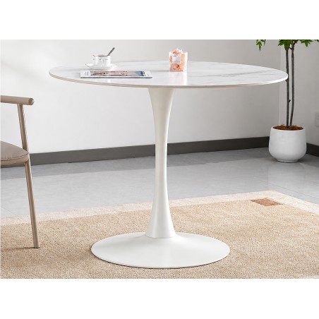 Mesa Comedor Redonda Blanca