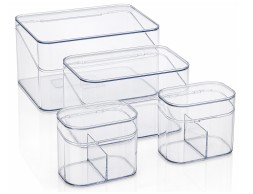Juego 4 Organizadores Baño Transparentes