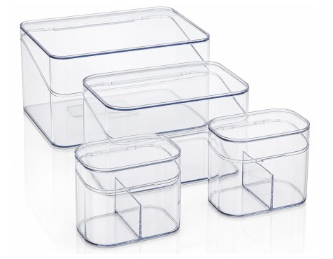 Juego 4 Organizadores Baño Transparentes