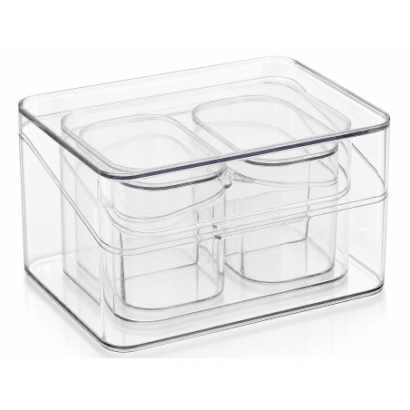 Juego 4 Organizadores Baño Transparentes