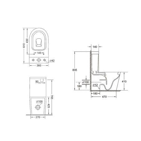 Pack Wc Venècia Sortida Dual Blanc