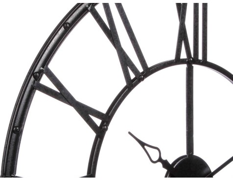 Rellotge De Paret Industrial Metall Negre
