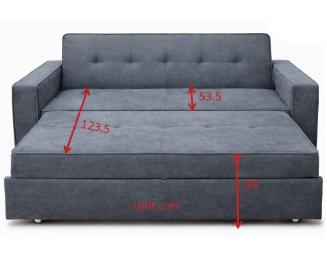 Sofá Cama Con Brazos Izan Gris
