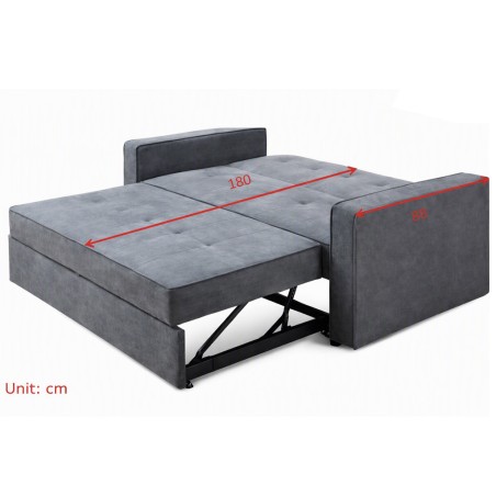 Sofá Cama Con Brazos Izan Gris
