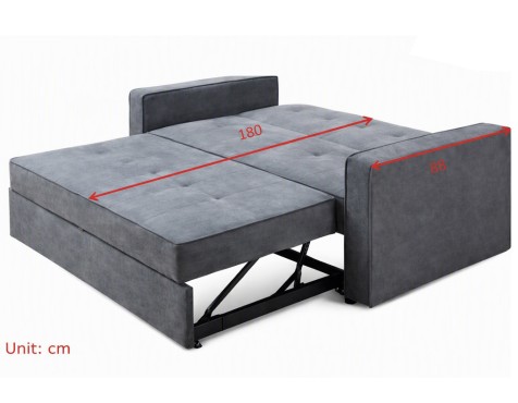Sofá Cama Con Brazos Izan Gris