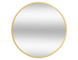 Espejo De Pared Redondo Alice Metal Dorado