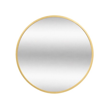 Espejo De Pared Redondo Alice Metal Dorado