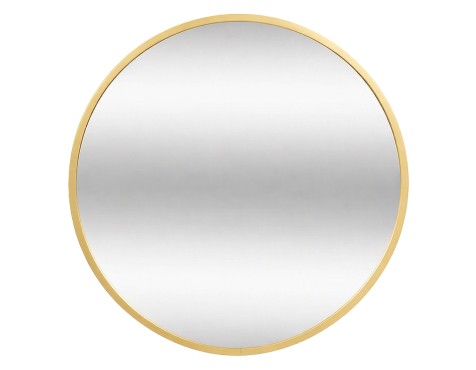Espejo De Pared Redondo Alice Metal Dorado