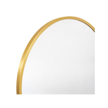 Espejo De Pared Redondo Alice Metal Dorado