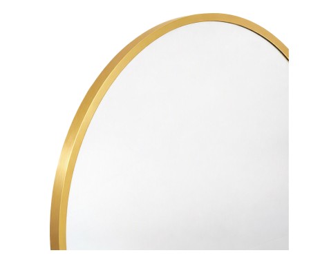 Espejo De Pared Redondo Alice Metal Dorado
