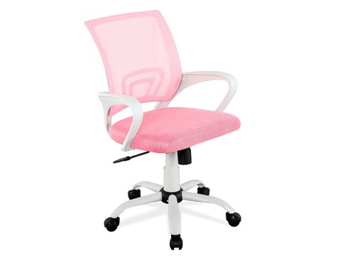 Silla Escritorio Juvenil Riga Blanco/Rosa