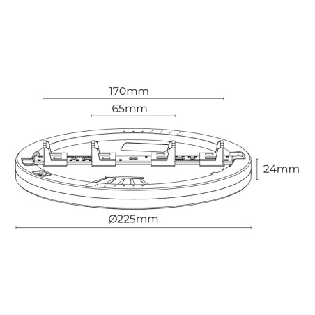 Downlight De Superfície Blanco