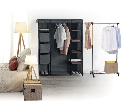 Perchero Ropa Extensible Icare Efecto Madera