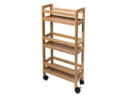 Carrito De Cocina Estrecho Bambú