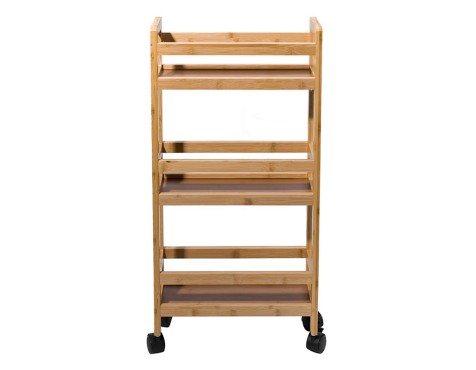 Carrito De Cocina Estrecho Bambú