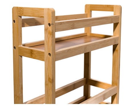 Carrito De Cocina Estrecho Bambú