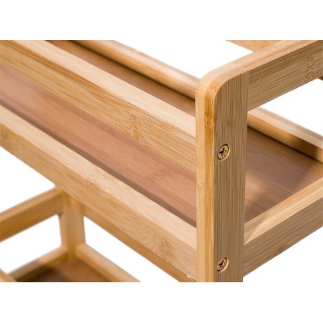 Carrito De Cocina Estrecho Bambú