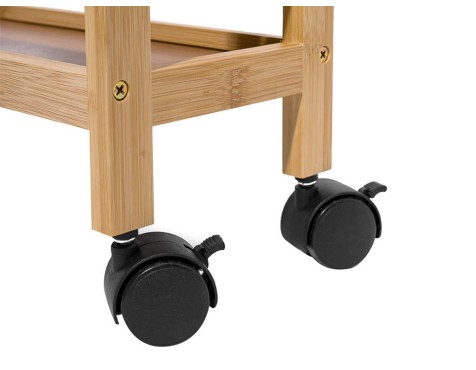Carrito De Cocina Estrecho Bambú