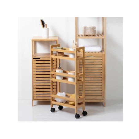 Carrito De Cocina Estrecho Bambú