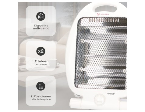 Estufa De Quarz Vertical Fartura Blanc
