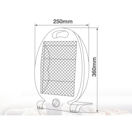 Estufa De Quarz Vertical Fartura Blanc