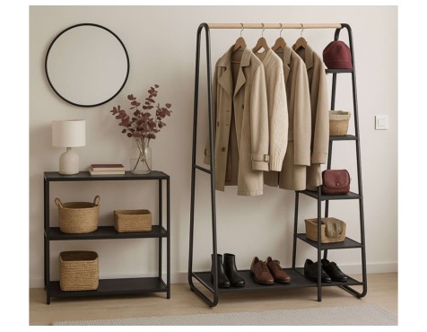 Vestidor Con Perchero Y Estantes Artemis