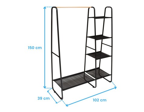 Vestidor Con Perchero Y Estantes Artemis