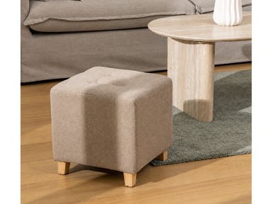 PUF LEANDRE TERCIOPELO BEIGE