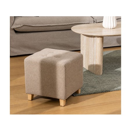 Puf Leandre Terciopelo Beige