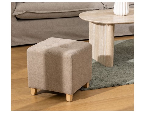 Puf Leandre Terciopelo Beige
