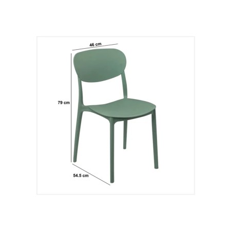 Silla Cocina Apilable Plástico Verde