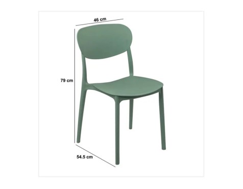 Silla Cocina Apilable Plástico Verde