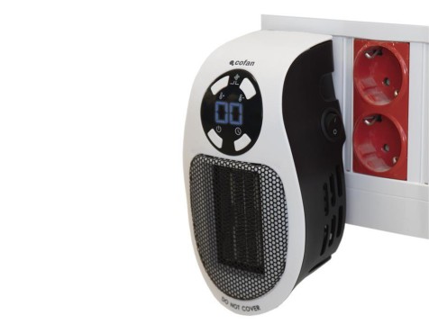 Calefactor Cerámico Enchufe Con Mando