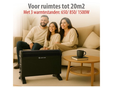 Convector Eléctrico Negre