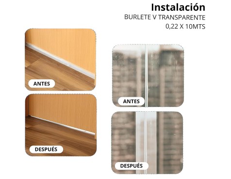 Burlete V Especial Puertas Correderas
