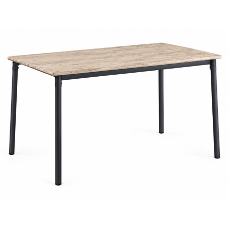 Conjunto Cocina Mesa+4 Sillas Negro/Natural