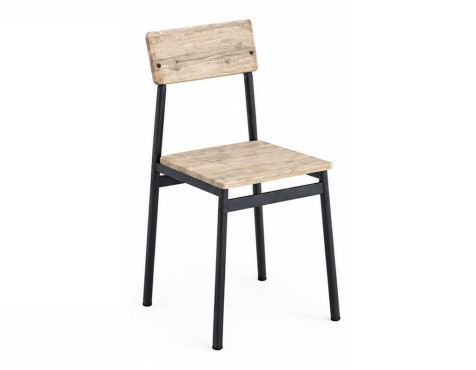 Conjunto Cocina Mesa+4 Sillas Negro/Natural