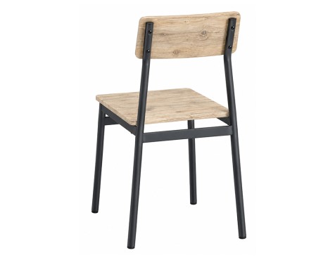 Conjunto Cocina Mesa+4 Sillas Negro/Natural