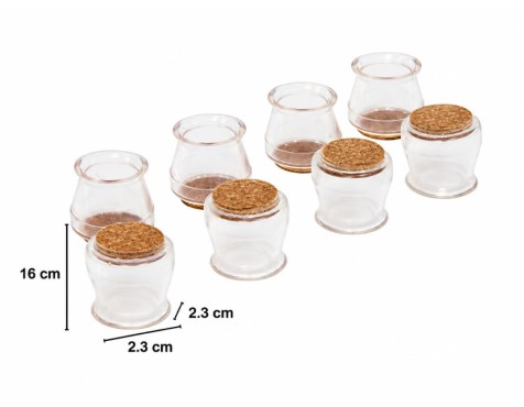 Joc 8 Protectors Per Cadires Transparent