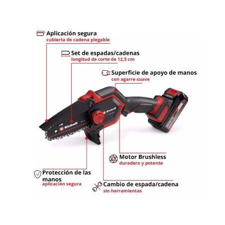 Pack Sierra Podar+Tijera+Bolsa Con Batería