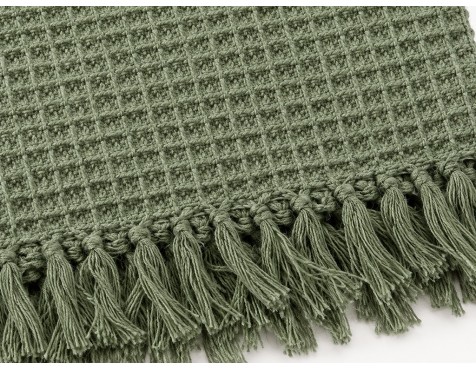 Plaid De Algodón Blossom Verde