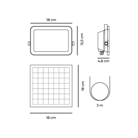 Proyector Led Solar Cct