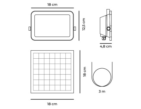 Projector Led Solar Cct