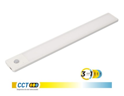 Regleta Led Cct Recarregable Amb Sensor